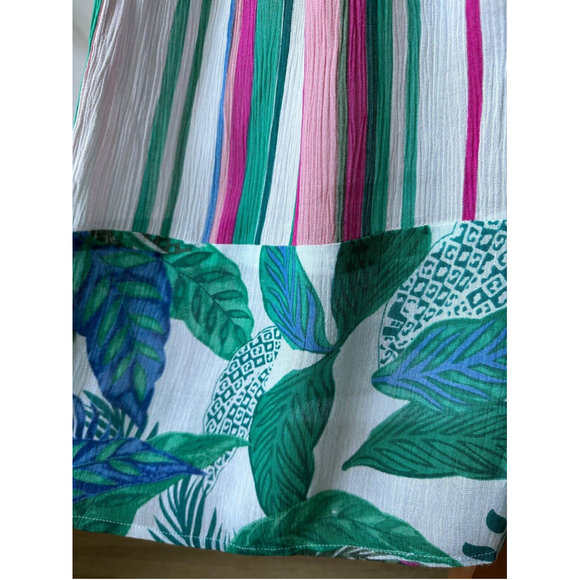 Mudflower Abstract Floral Print Dress Size S/M - Picture 2 of 4